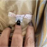 Alice & Trixie  SILK Blouse top LARGE geometric Tie Back tan Beige Womens Photo 8