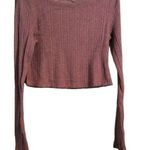 Aeropostale Aero OG Tee Collection crop shrunken Tee Pink long sleeve Large L stretch Photo 0