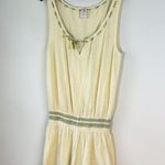Free People  Cotton Gauzy Pale Yellow Romper Small Beach Flowy Photo 0