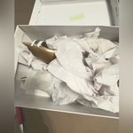 NWT THE DROP Women's Avery Square Toe Two Strap High Heeled Sandal Size 9 Gold Photo 13