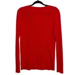 Banana Republic Bright Red Fitted V-neck Pullover Sweater Photo 4