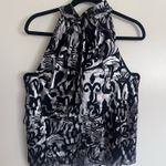 1. State Black and Silver Halter Top Photo 1