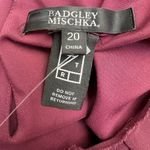 Badgley Mischka  Maroon Blouson Formal Cocktail Dress Women’s Size 20 Photo 13