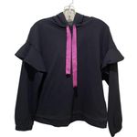 Laundry by Shelli Segal ruffle sleeve Sweatshirt black size small Photo 1