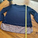 J.Crew Mercantile Mixed Media Shirt Floral Hem Long Sleeve J7339 Medium Photo 3