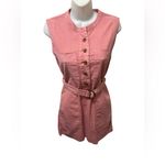 Faherty  Women's Pink Avalon Dress Sz XXS Belted Sleeveless Pockets Stretch Photo 1