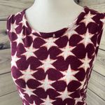 Lucky Brand Burgundy Star Print Tie Back Tank Top Photo 3