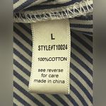 Active USA Top Blouse Blue & White Striped Off The Shoulder top nwot Photo 3