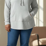 Torrid  Gray Heathered Cowl Neck Hoodie Sweatshirt Plus Size 1 Photo 0