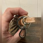 A Rare Graf Lantz Granite Felt Natural Leather Keychain Key Ring Bag Charm Tan Photo 3