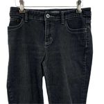 Chico's Chico’s Platinum Denim Black Cropped Jean Size 0 / Conventional Size Small (4) Photo 2