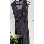 Vintage J.T.B Women’s Black Red Dotted Long Dress Sz Small Waist Belt Y2K Photo 2