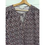 Treasure & Bond Womens Blouse Size S Multi Geometric V-Neck Shirred Oversized Photo 4