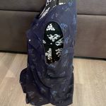 Eddie Bauer Navy Blue with Flower Print See Through Tank Blouse Size Large Photo 2