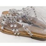 NEW Comfort EST. 1946 Women's Slip On Clear Studded Sandals Silver Tan Size 8 Photo 2