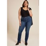 Maurice's M Jeans Plus Size Classic Straight Curvy High Rise Straight Jeans Long Photo 9