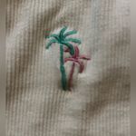 Primark  White Ribbed Palm Tree Embroidered Bralette Photo 4