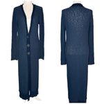 Free People Large Long Knit Cardigan Sweater Midi Jacket Boho Gauzy Stretch Photo 1