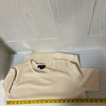 Ann Taylor Shirt Women Medium Cream Beige Silk Sweater Tee Capsule Quiet Luxury Photo 3