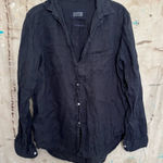 Frank & Eileen Grayson the Hero 100% Linen Button Down Shirt in Blue Photo 0