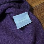 White + Warren Deep Purple Cashmere Turtleneck Tunic Sweater, Medium Photo 6