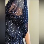 Chelsea & and Theodore Size Medium Navy blue Stars Printed Maxi Dress NWT Photo 4