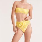 Veronica Beard 💕💕 Catarina Bandeau Bikini Top (L) + Azoia Tie Waist Bottom (XL) Photo 0