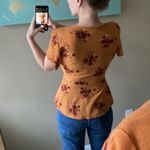 Lily White cute wrap flutter short sleeve tee Photo 3