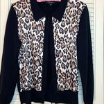 Pink Tartan Leopard Cardigan Sweater Photo 0