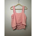 The Impeccable Pig  Sleeveless Blouse Size Medium Pink Layered Flowy Tank Top Loose Photo 1