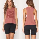 Spiritual Gangster Love Active Flow Tank Rust Red M/L Muscle Tee NWT Photo 5