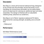 NWT Rains Box Bag Should Crossbody Bag Waterproof Sand Color Photo 2