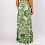 Citrine Tate Wrap Round maxi skirt Large Green Hawaiian Tropical Dreams Photo 1