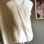 Brave Soul Cream Knit Halter Tank Top Sleeveless Open Back Sexy Sweater Small Photo 2