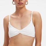 Good American  Crinkle Always Fit Twist Bikini Top Textured Ivory 7 US 4XL Photo 0