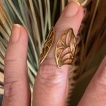 Stainless Steel IP Gold(Ion Plating) Open Design Ring Size 6 Gold Photo 5