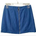Sz S Chloe & Katie Blue Denim Zip Up Mini Skirt Photo 1
