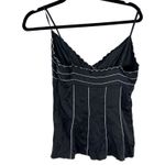 Bebe  Vintage Silk Black White Trim Babydoll Blouse Size XS Photo 1