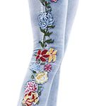2xHP💝Women’s Embroidered High Rise Flared Jeans sz large Blue Photo 3