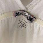 Linea Donatella  Nightgown Lace Ruffle Tie Waist V Neck White Size S Photo 2