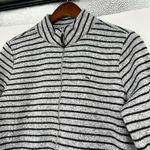 Vineyard Vines Women’s gray Fleece Jacket Striped Whale Logo Full Zip medium Photo 2