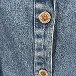 Sun River Women's Blue denim button front velvet trim Maxi Skirt L boho cotton Size L Photo 8