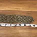 Vintage BAER SF Hammered Mixed Metal Boho Bohemian Woven Braided Belt One Size Tan Photo 14