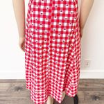 Avec Les Filles [] Cherry Gingham Sweetheart Neck Fit & Flare Midi Dress NWT 14 Photo 4