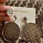 Tory Burch NEW  Authentic Silver Drop Earrings Photo 2