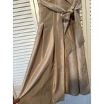 Willow Glenn New York Champagne Metallic Wrap Dress Formal Cocktail Sz 14 lined Gold Photo 1