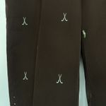 Coral Bay Size 18 Golf Brown Bermuda Shorts Embroidered Golf Club Print Pockets Photo 2