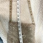 Cottage Core Tan Small Beaded Cloth Bag Boho Chic EuroSummer White Photo 6