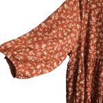 Kervology Plus Size Dipsy Floral Rust and cream Prairie Boho Midi Dress Nwot Photo 8