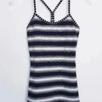 Lululemon Power Y Tank Luon Capilano Stripe Black/White Size 4 Photo 1
